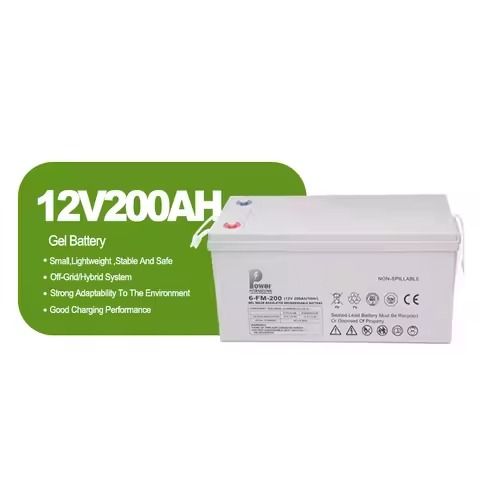 Perfect Efficiency 12V 200AH Lead Acid Gel Battery for Solar Systems UPS Rechargeable Free Maintenance Deep Cycle Battery