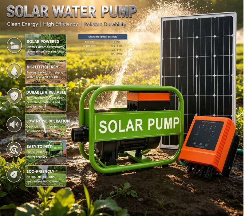 AC Three Phase Solar Water Pumps 4KW 7.5KW for Municipal Greening Irrigation