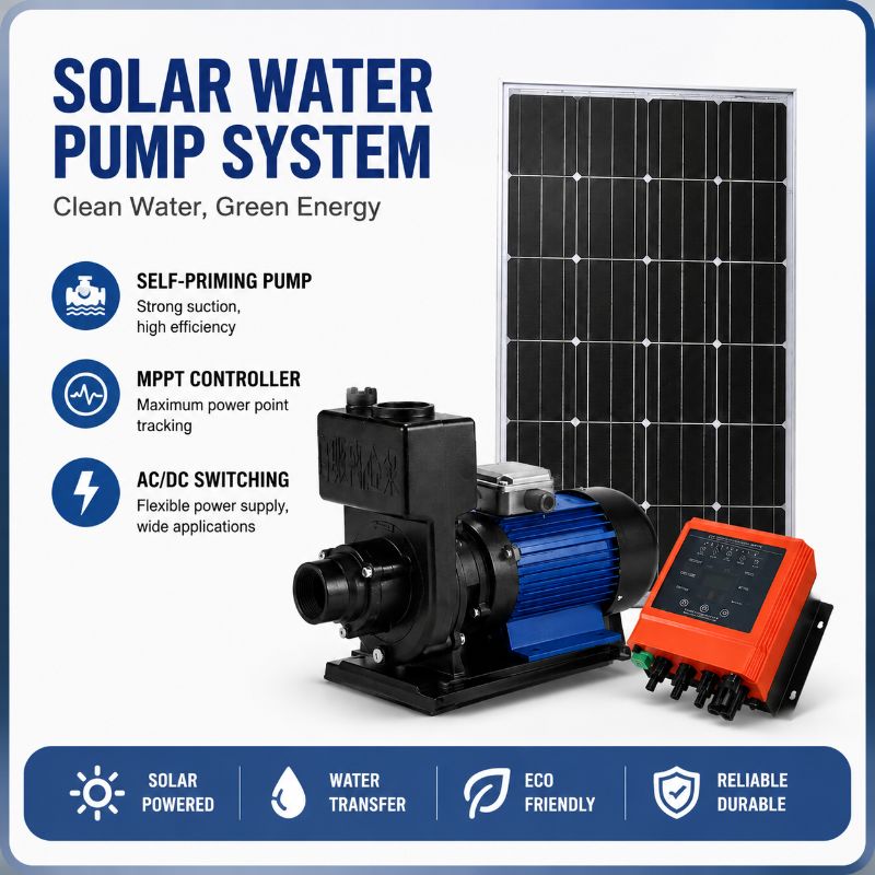 Complete Solar Water Pump System 1.1KW 3KW with Controller for Off Grid Water Project